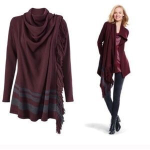 “CABI” Wrap Sweater